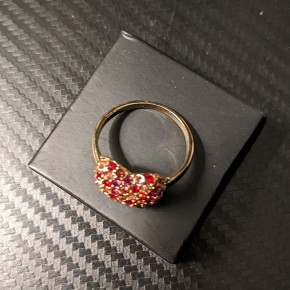 Ombre Pave Heart Ring - Picture 2 of 4